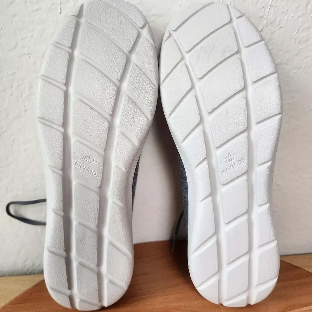 Merinos Shoes Womens Size 8 Gray Wool Knit Walking Sneakers Comfort Lightweight